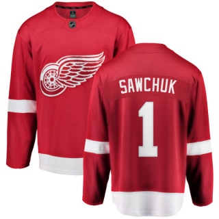 Men's Terry Sawchuk Detroit Red Wings Fanatics Branded Home Jersey - Breakaway Red