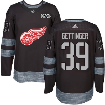 Men's Tim Gettinger Detroit Red Wings 1917- 100th Anniversary Jersey - Authentic Black