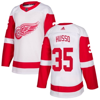 Men's Ville Husso Detroit Red Wings Adidas Jersey - Authentic White