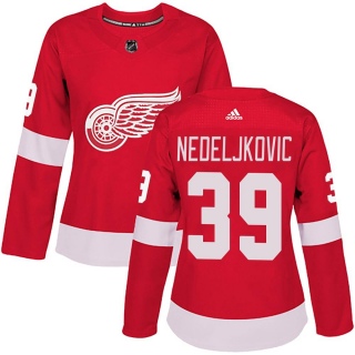 Women's Alex Nedeljkovic Detroit Red Wings Adidas Home Jersey - Authentic Red