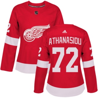 Women's Andreas Athanasiou Detroit Red Wings Adidas Home Jersey - Authentic Red