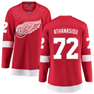 Women's Andreas Athanasiou Detroit Red Wings Fanatics Branded Home Jersey - Breakaway Red
