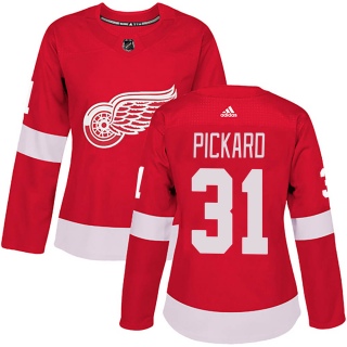 Women's Calvin Pickard Detroit Red Wings Adidas Home Jersey - Authentic Red