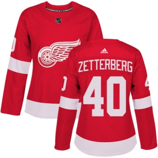 Women's Henrik Zetterberg Detroit Red Wings Adidas Home Jersey - Authentic Red