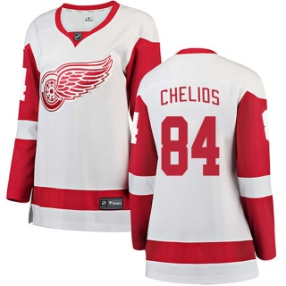 Women's Jake Chelios Detroit Red Wings Fanatics Branded Away Jersey - Breakaway White