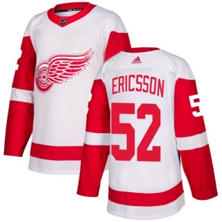 Women's Jonathan Ericsson Detroit Red Wings Adidas Away Jersey - Authentic White