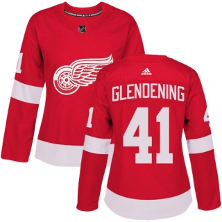 Women's Luke Glendening Detroit Red Wings Adidas Home Jersey - Authentic Red