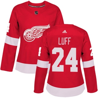 Women's Matt Luff Detroit Red Wings Adidas Home Jersey - Authentic Red