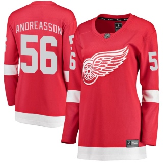 Women's Pontus Andreasson Detroit Red Wings Fanatics Branded Home Jersey - Breakaway Red