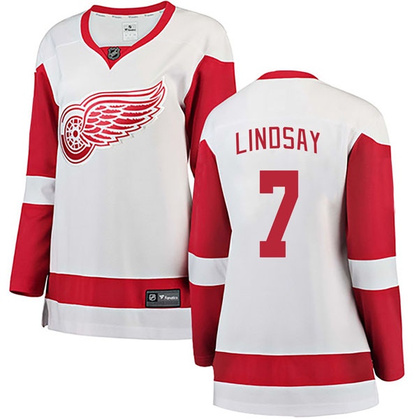 Women's Ted Lindsay Detroit Red Wings Fanatics Branded Away Jersey - Breakaway White