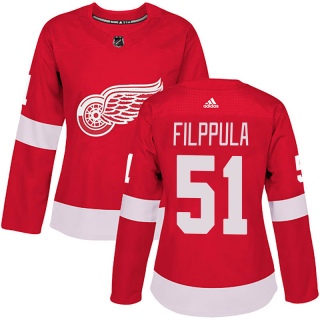 Women's Valtteri Filppula Detroit Red Wings Adidas Home Jersey - Authentic Red