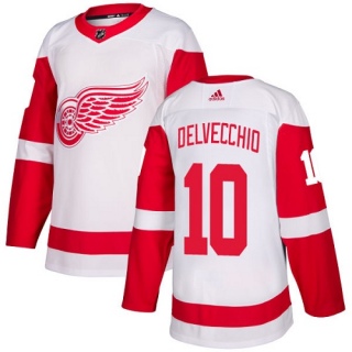 Youth Alex Delvecchio Detroit Red Wings Adidas Away Jersey - Authentic White
