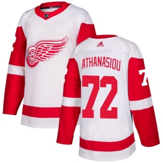 Youth Andreas Athanasiou Detroit Red Wings Adidas Away Jersey - Authentic White