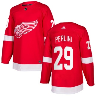 Youth Brendan Perlini Detroit Red Wings Adidas Home Jersey - Authentic Red