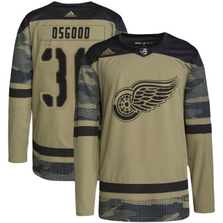 Youth Chris Osgood Detroit Red Wings Adidas Camo Military Appreciation Practice Jersey - Authentic Red