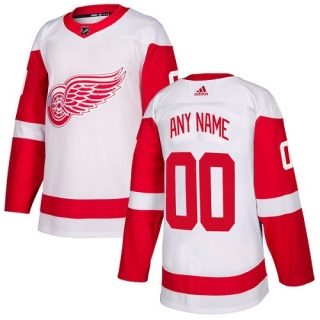 Youth Custom Detroit Red Wings Adidas Away Jersey - Authentic White