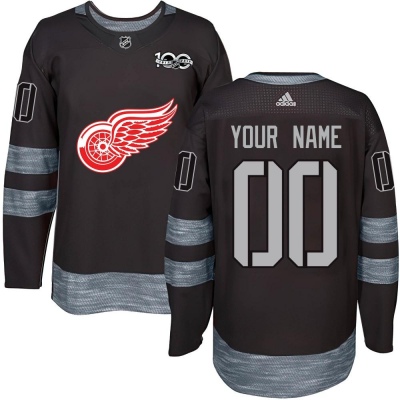 Youth Custom Detroit Red Wings Custom 1917- 100th Anniversary Jersey - Authentic Black