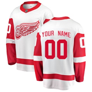 Youth Custom Detroit Red Wings Fanatics Branded Custom Away Jersey - Breakaway White