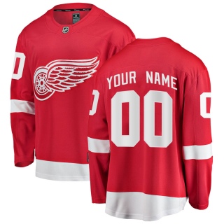 Youth Custom Detroit Red Wings Fanatics Branded Custom Home Jersey - Breakaway Red