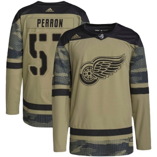 Youth David Perron Detroit Red Wings Adidas Camo Military Appreciation Practice Jersey - Authentic Red