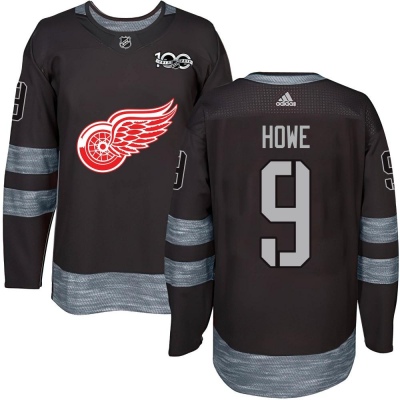 Youth Gordie Howe Detroit Red Wings 1917- 100th Anniversary Jersey - Authentic Black
