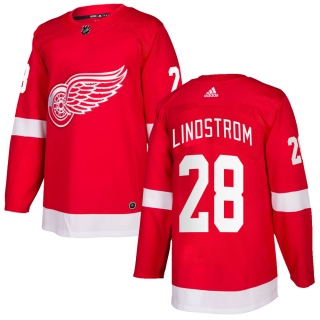 Youth Gustav Lindstrom Detroit Red Wings Adidas Home Jersey - Authentic Red