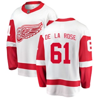 Youth Jacob De La Rose Detroit Red Wings Fanatics Branded Away Jersey - Breakaway White