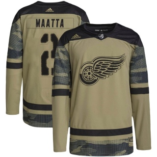 Youth Olli Maatta Detroit Red Wings Adidas Camo Military Appreciation Practice Jersey - Authentic Red