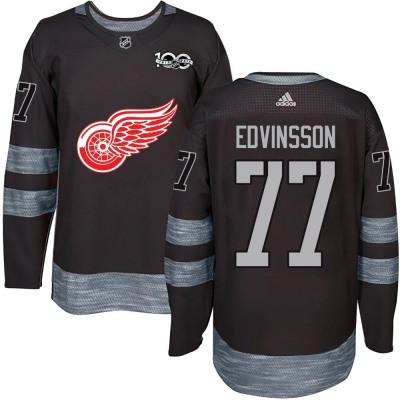 Youth Simon Edvinsson Detroit Red Wings 1917- 100th Anniversary Jersey - Authentic Black