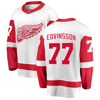 Youth Simon Edvinsson Detroit Red Wings Fanatics Branded Away Jersey - Breakaway White