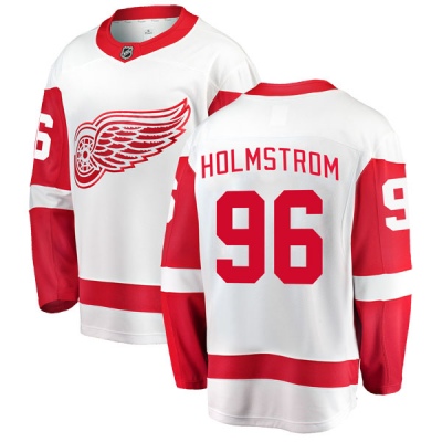 Youth Tomas Holmstrom Detroit Red Wings Fanatics Branded Away Jersey - Breakaway White