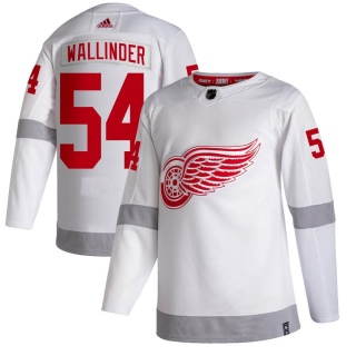 Youth William Wallinder Detroit Red Wings Adidas 2020/21 Reverse Retro Jersey - Authentic White